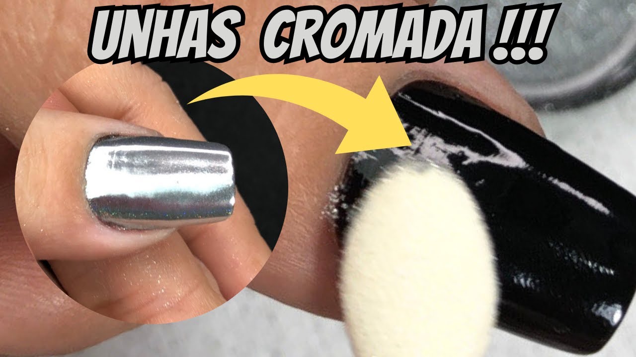 COMO APLICAR PÓ CROMADO NAS UNHAS !!!