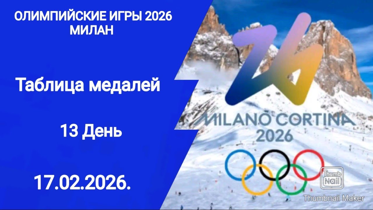 Олимпийские игры 2026! 13 День! Медальный зачет на 17.02.2026! Итоги!