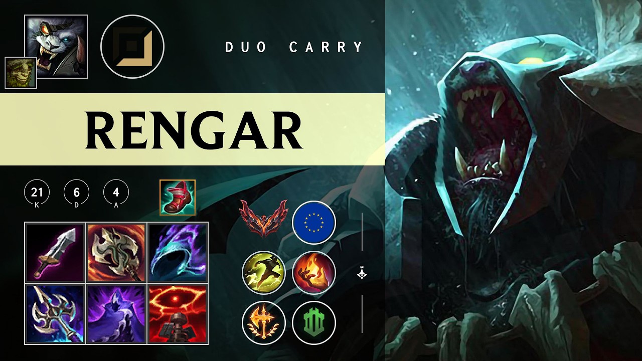 Rengar ADC vs Ezreal - EUW Grandmaster Patch 26.04