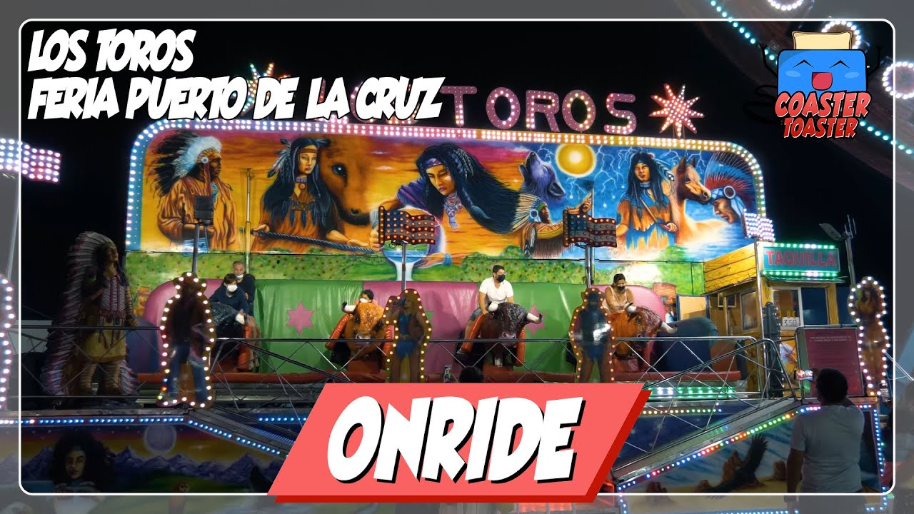 Verrückte Rodeo-Attraktion auf der Kirmes - Los Toros - Feria de Atracciones Puerto de la Cruz | POV