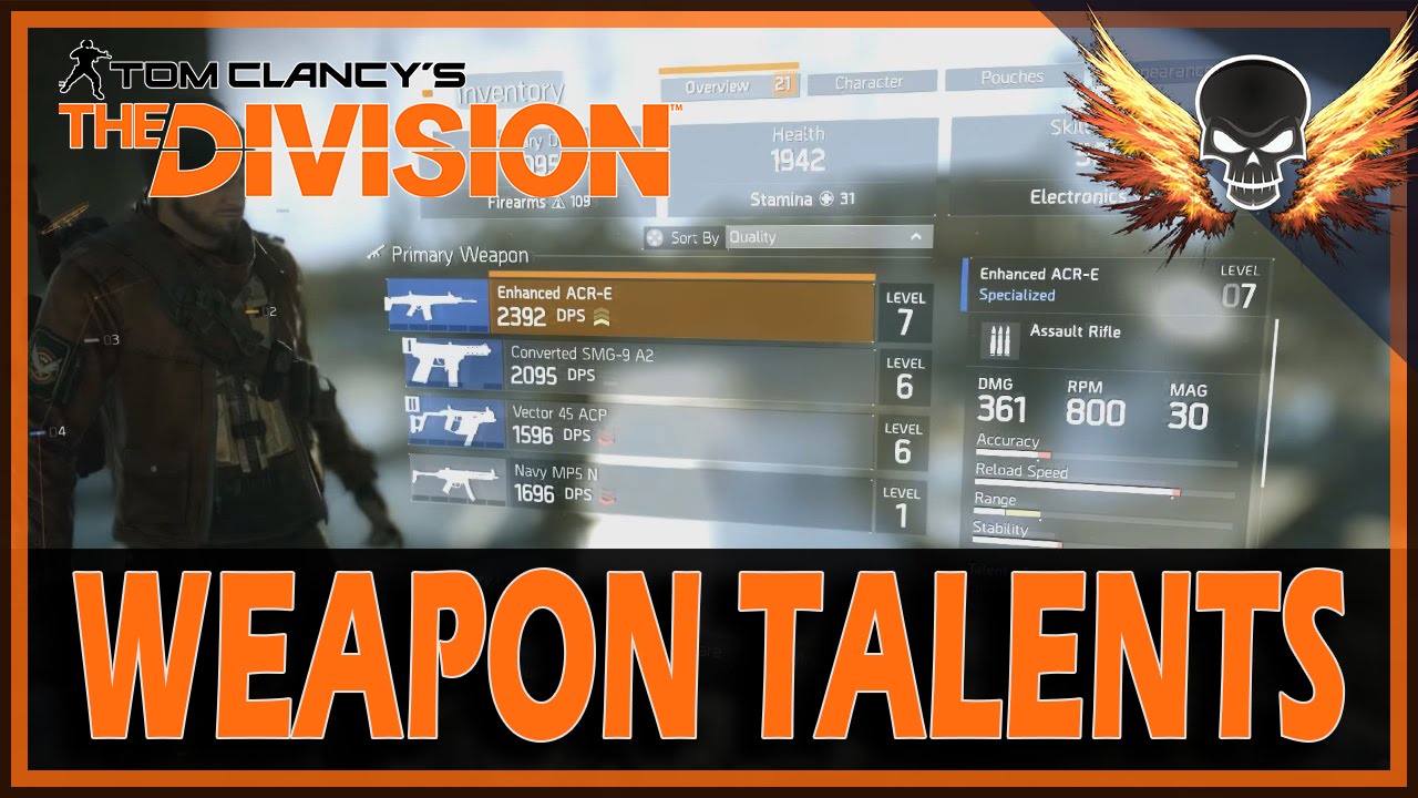 The Division - Weapon Talents Explained