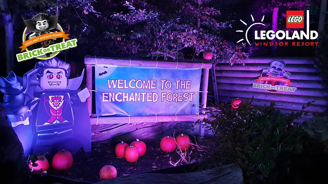 Enchanted Forest Brick or Treat Event Night Time Walkthrough at LEGOLAND Windsor (Oct 2020) [4K]