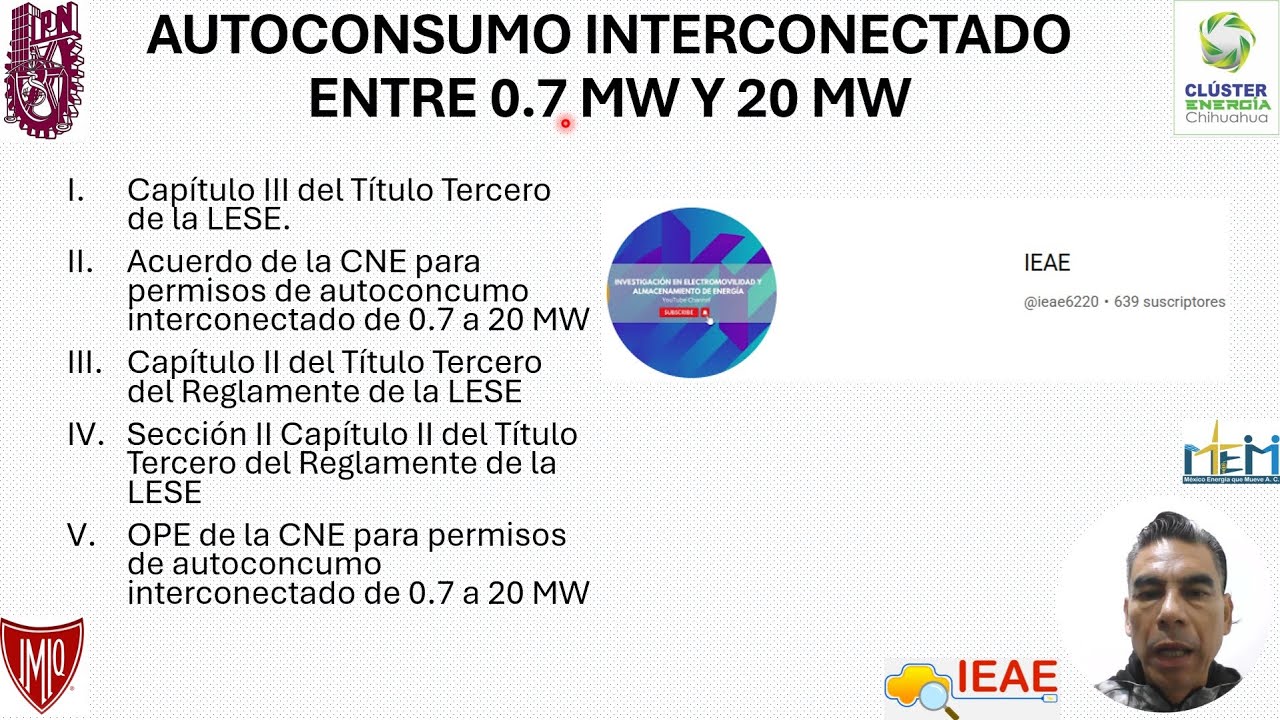 Tem. 7 Cap. 10 AUTOCONSUMO INTERCONECTADO ENTRE 0 7 MW Y 20 MW.
