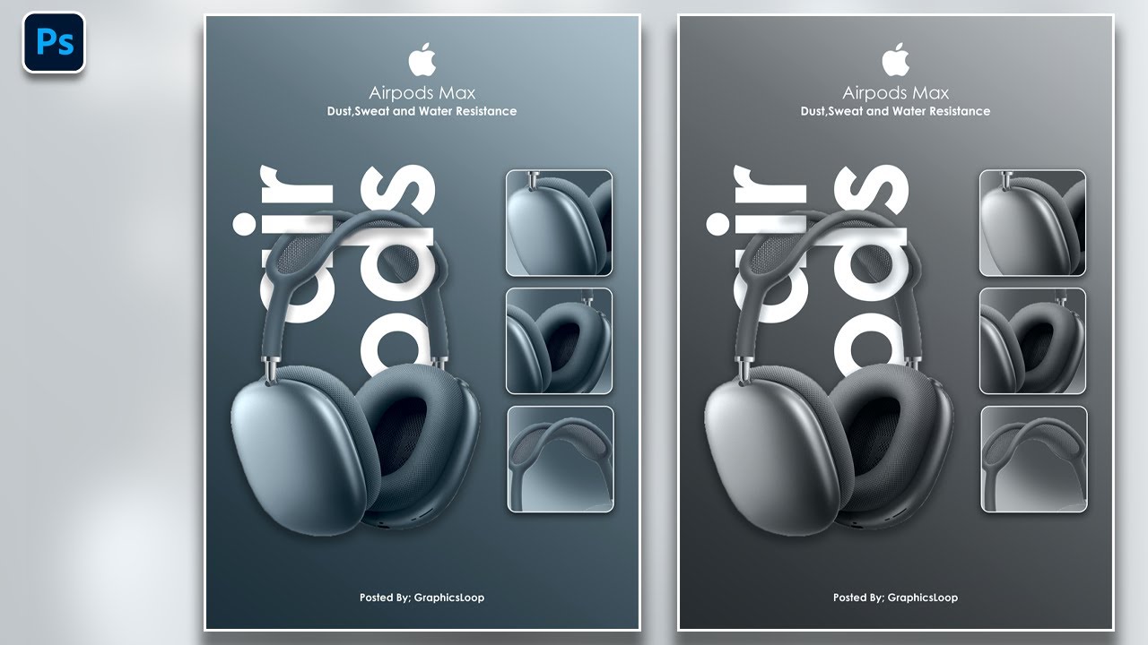 Simple & Modern Headphone Poster Tutorial | Photoshop Design