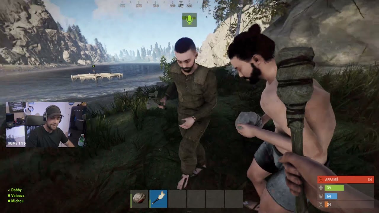 Nouvelle aventure RUST - Team Michou Dobby Doc jazy Seinhor Mathis Valouzz PARTIE 4 - REDIFFUSION -