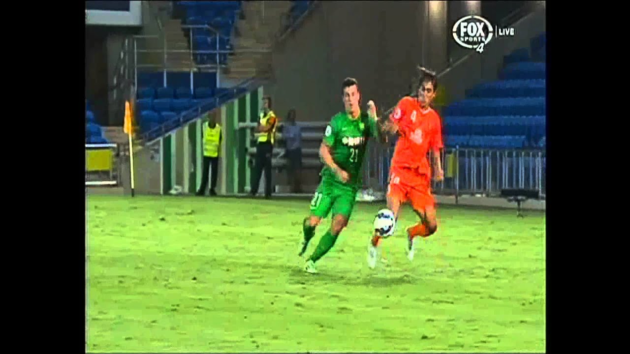 Erton Fejzullahu Nasty Red Card Brisbane Roar Vs Beijing Quoan