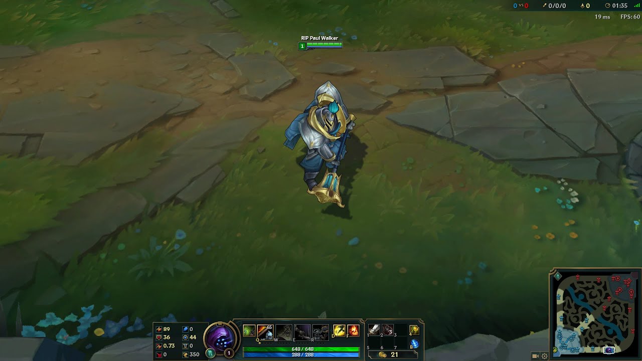 Warden Jax Skin - 750RP - In Game Preview - PBE Server - League Of Legendas