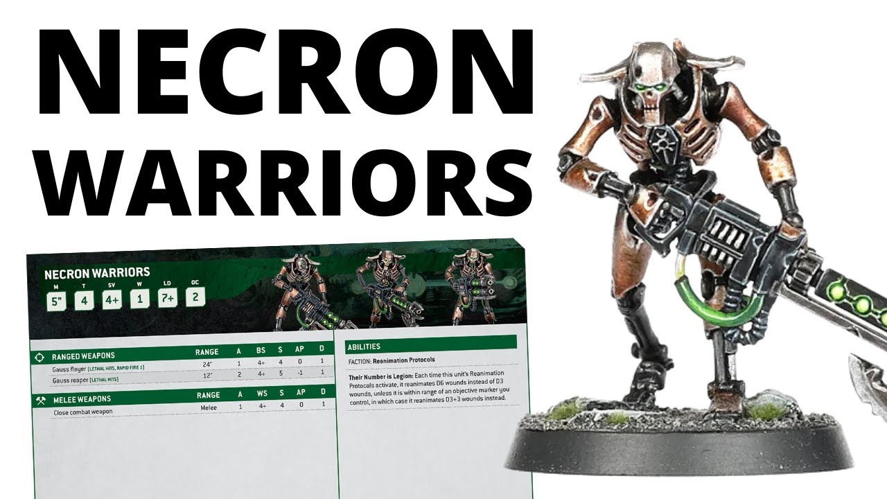 Necron Warriors in Warhammer 40K 10th Edition - Datasheet Review for Necrons