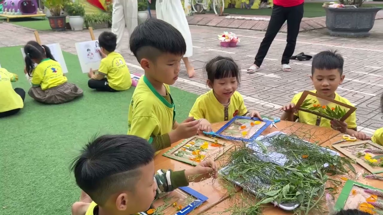Giờ học Tạo Hình của các cháu lớp B5. tháng 01. 2026