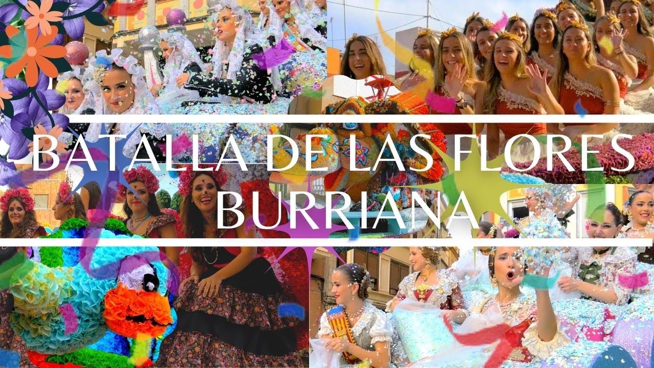 Burriana: Batalla de flores en 4K. Fiestas de la Misericordia 2022