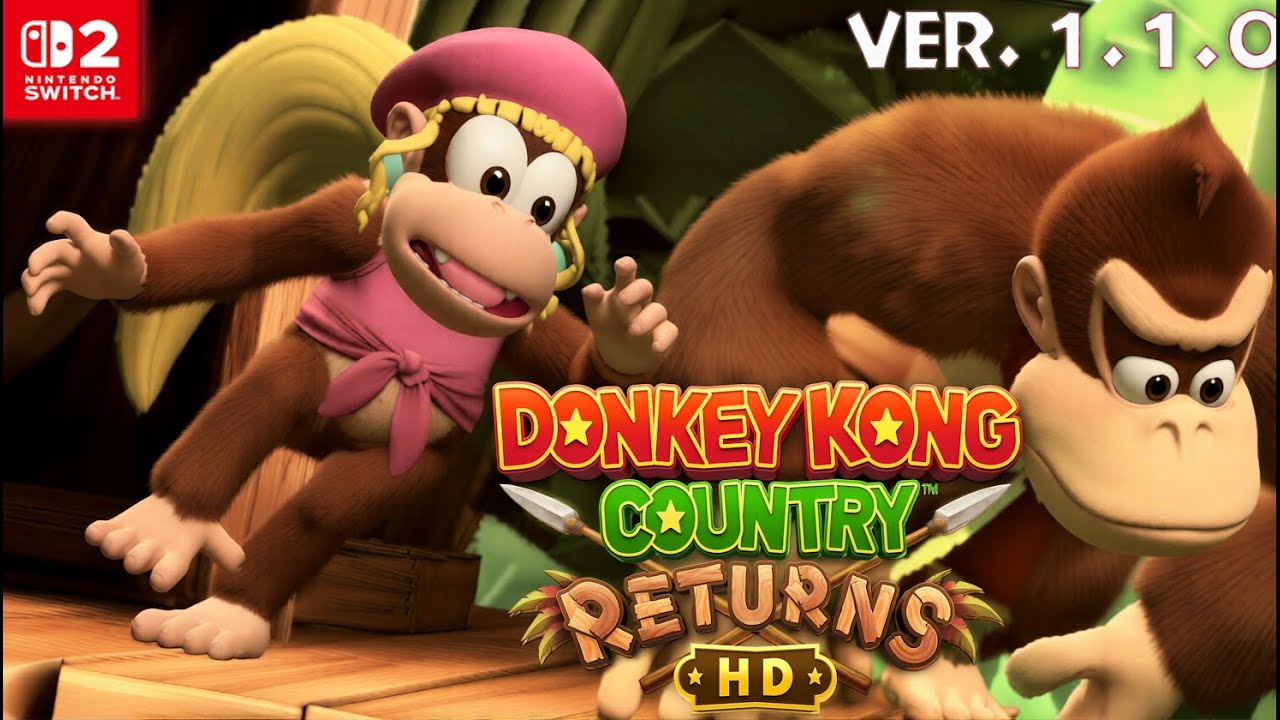 Donkey Kong Country Returns HD - Nintendo Switch 2 Gameplay | ver. 1 1 0 with Dixie Kong (2P)