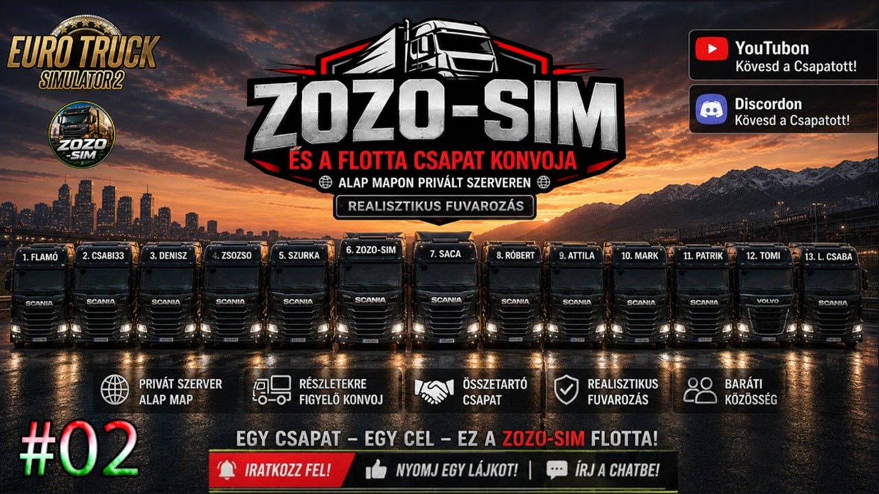 ZOZO🚛#02│EURO TRUCK SIMULATOR 2 1.58│NÉZŐI MULTI│MAGDEBURG│