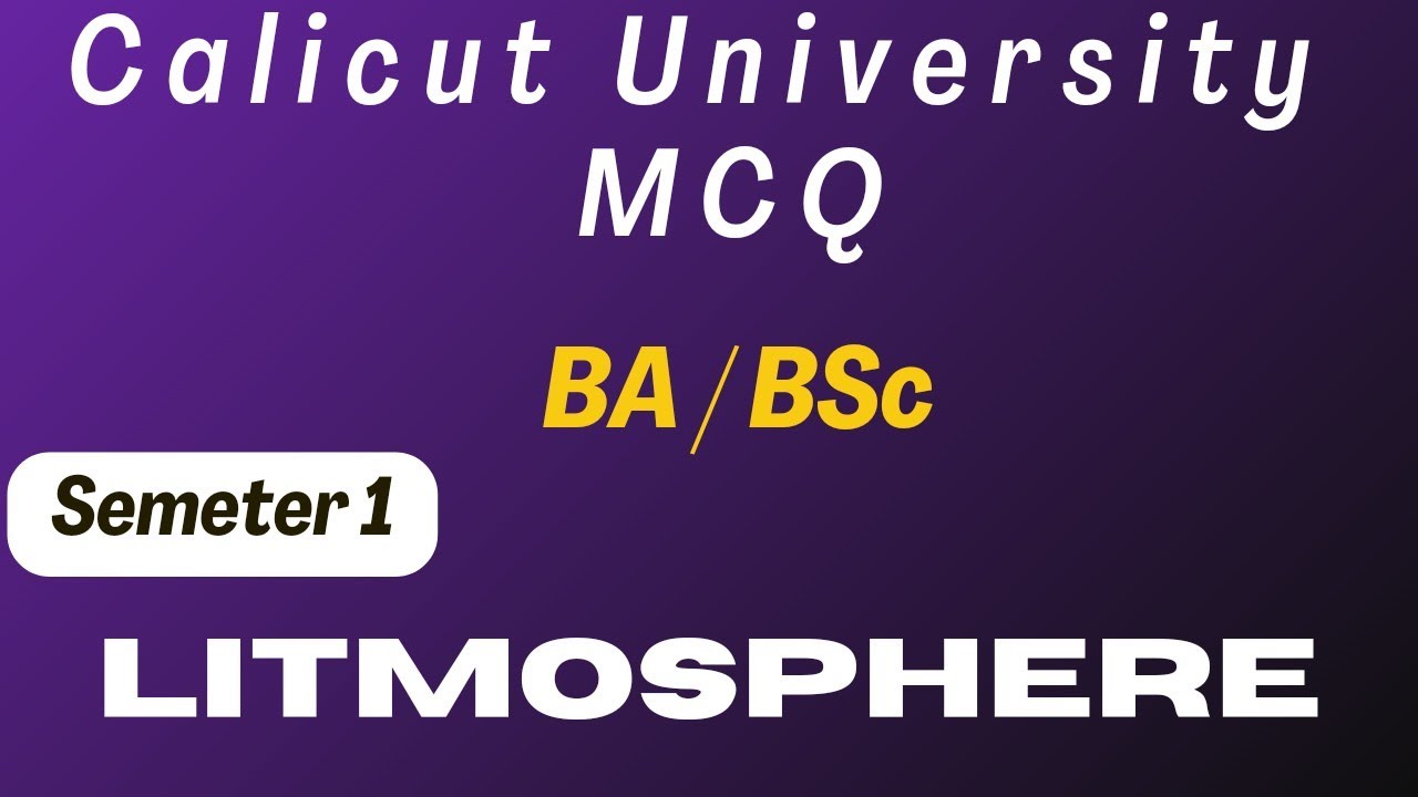 First Semester Common Course English Litmosphere MCQ