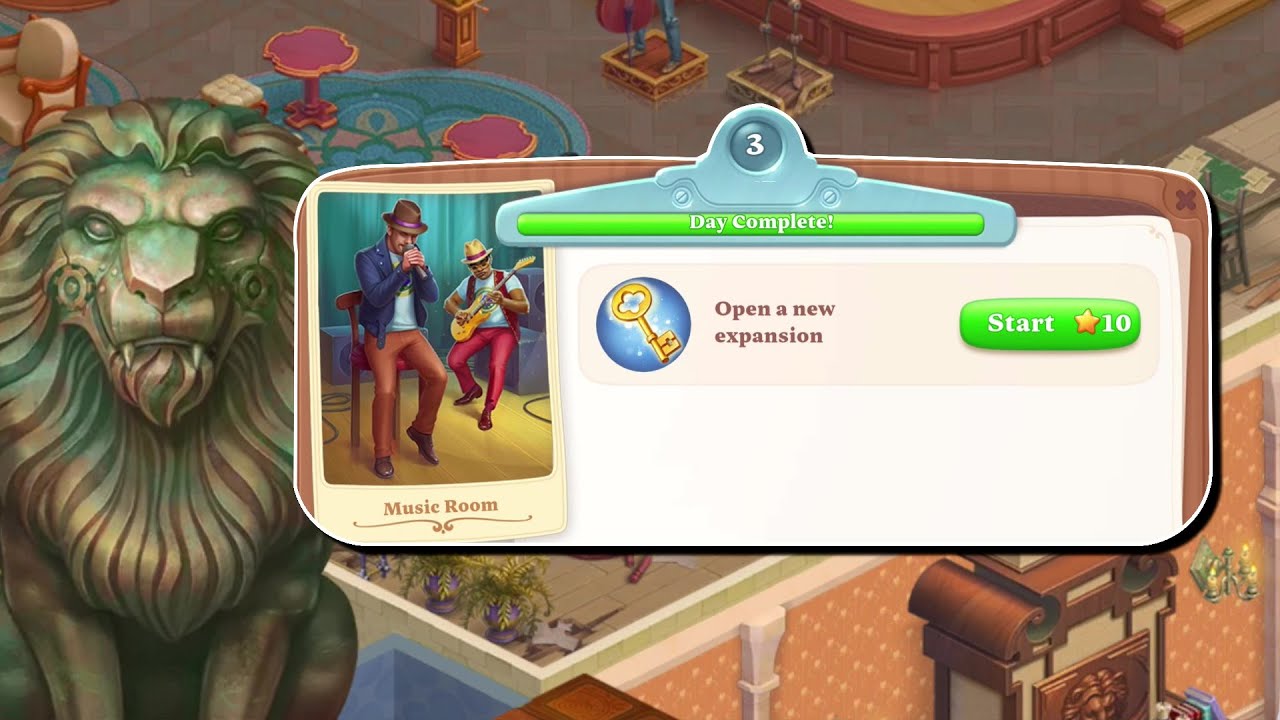 Music Room - Day 3 - Playrix Manor Matters - Lets Play Match 3 Mobile Games