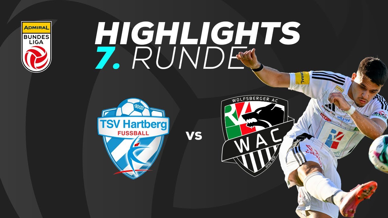 TSV Egger Glas Hartberg - RZ Pellets WAC 7. Runde ADMIRAL Bundesliga 2025/26
