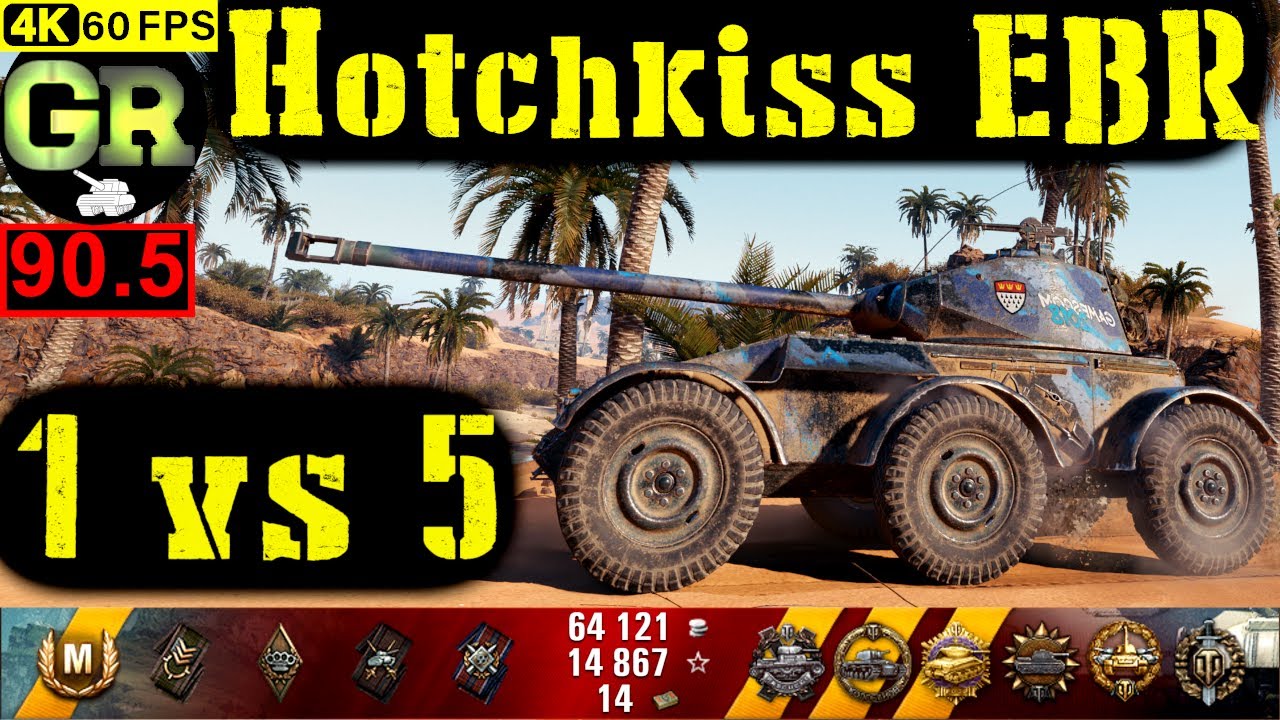90_World of Tanks Hotchkiss EBR WoT Replay - 10 Kills 3.8K DMG(Patch 1.5.0)