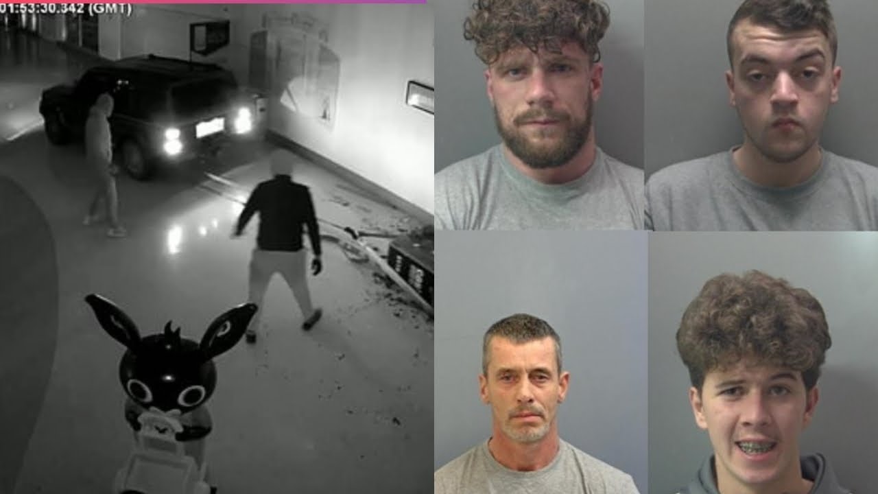 CCTV Bedford ram raid gang jailed after ATM spree & helicopter police chase