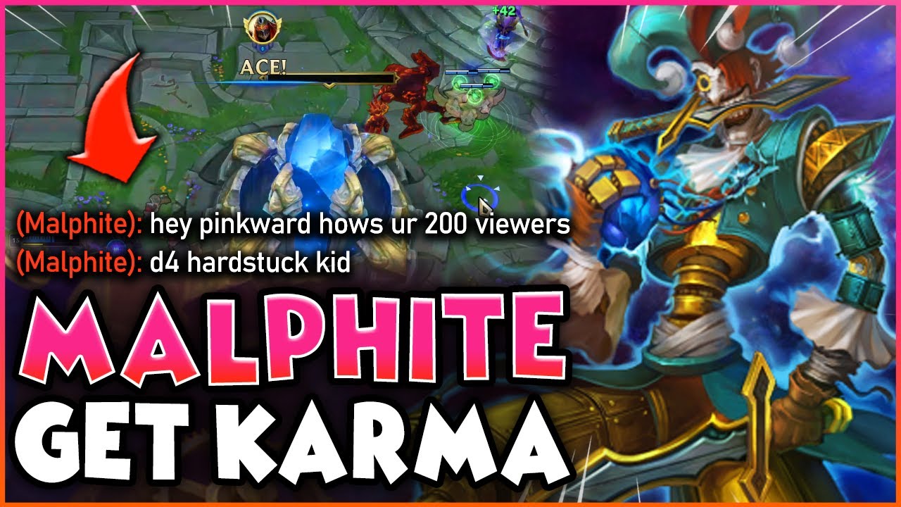 ENEMY MALPHITE TAUNTS ME IN CHAT THEN THROWS THE GAME 😂 🤣 - League of Legends