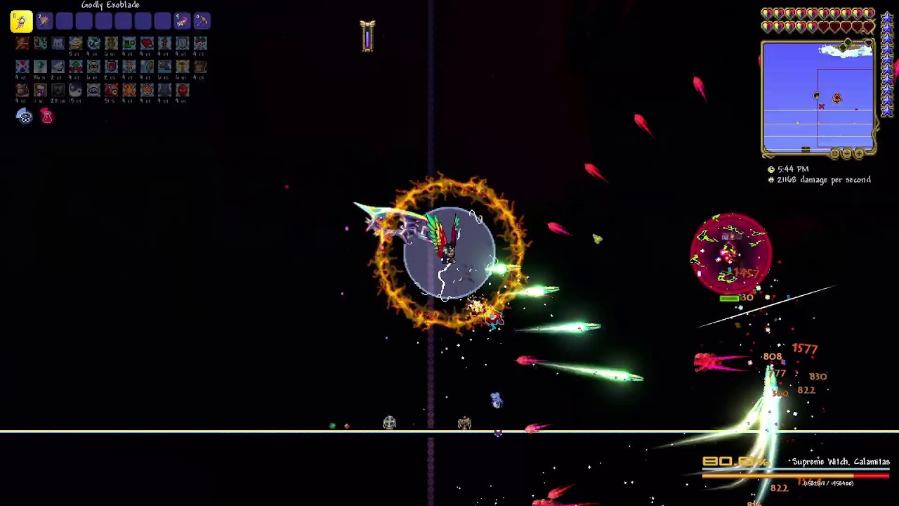 Yharon and Exo Mechs In Terraria's Wrath Of The Gods