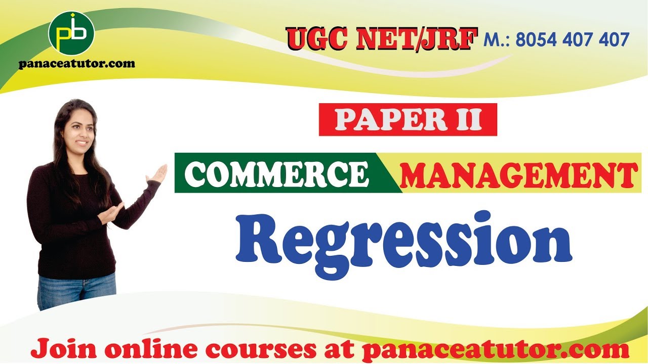 Regression Analysis | Commerce & Management | UGC NET/JRF | Paper 2 | Panaceatutor