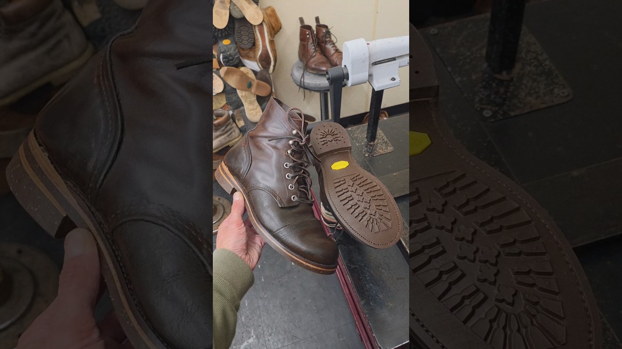 NOTHING like a FRESH REDWING REBUILD #cobblerg #restoration #shoerepair #boots #redwing