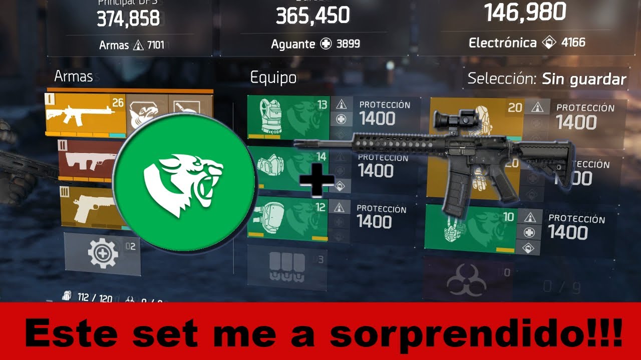 the division 1.6.1 mejor build de depredador con rifle de asalto m4 ligera