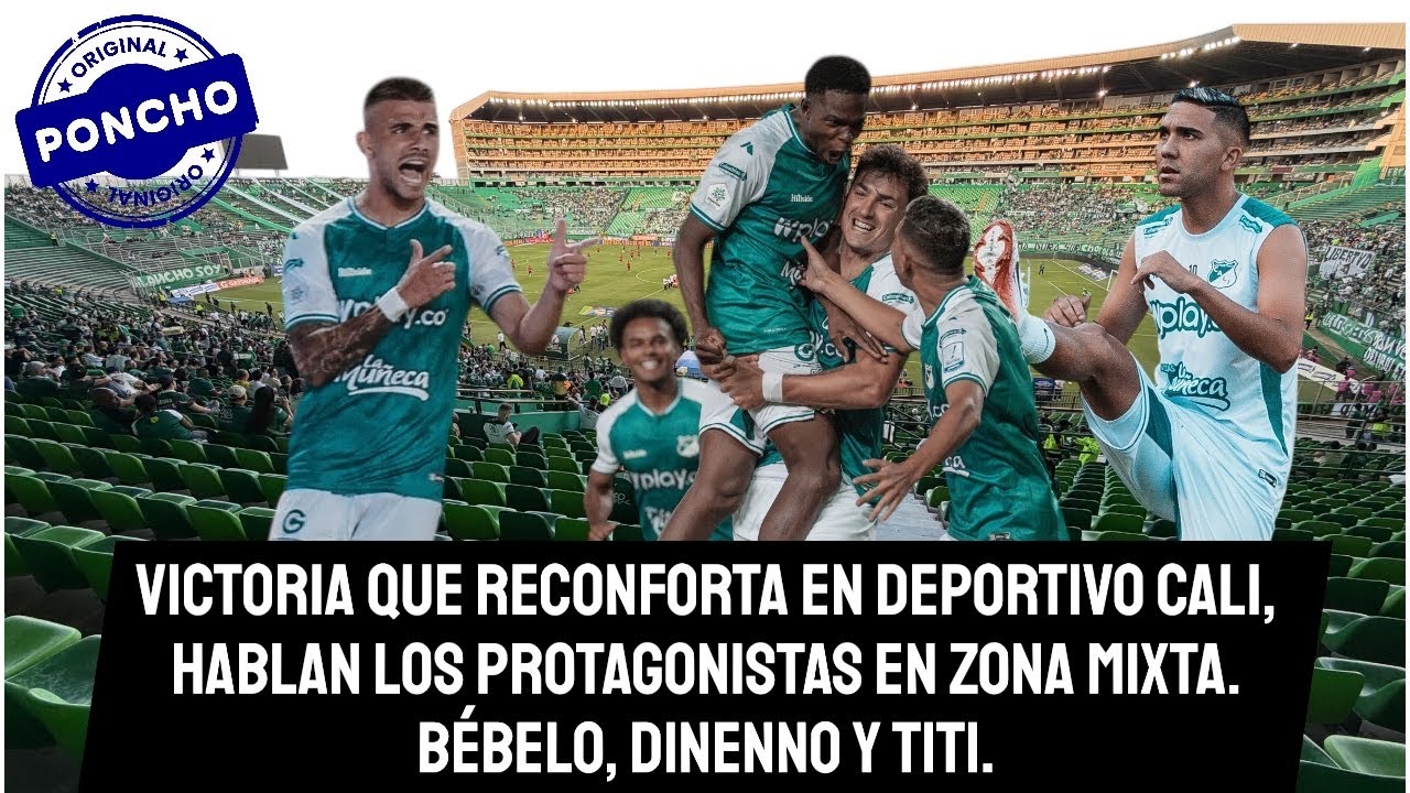 Triunfo Importante para #deportivocali ✅ ante DIM, Zona Mixta, Bébelo, Dinenno Y Titi Rodríguez. 