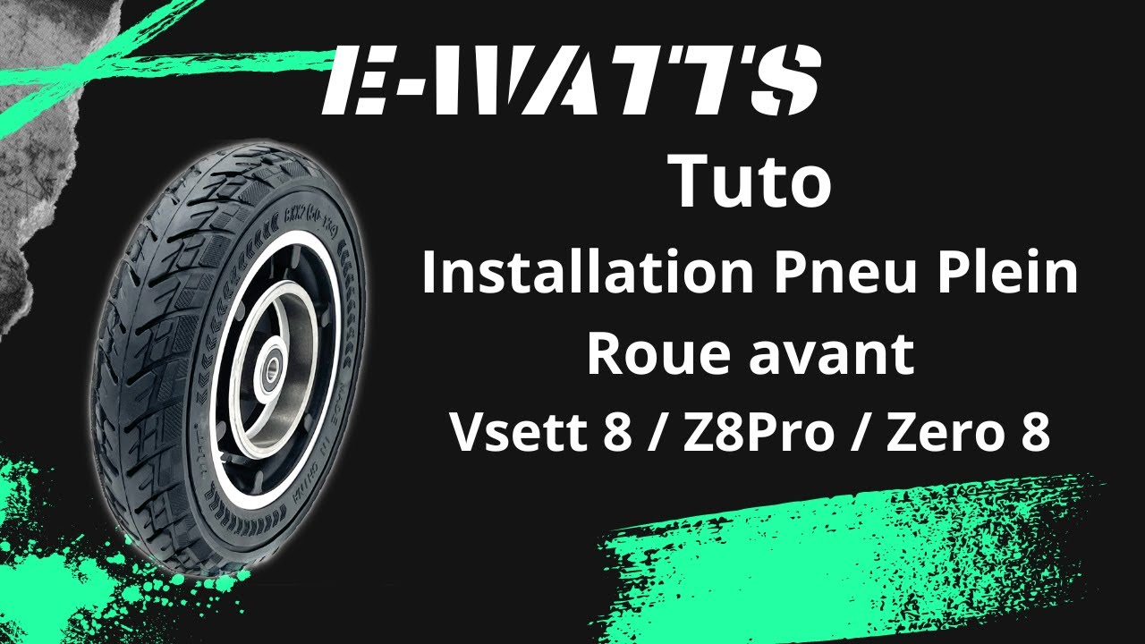 Tutoriel Montage Pneu Plein Roue Avant - Vsett 8 / Z8Pro / Zero 8 🛴