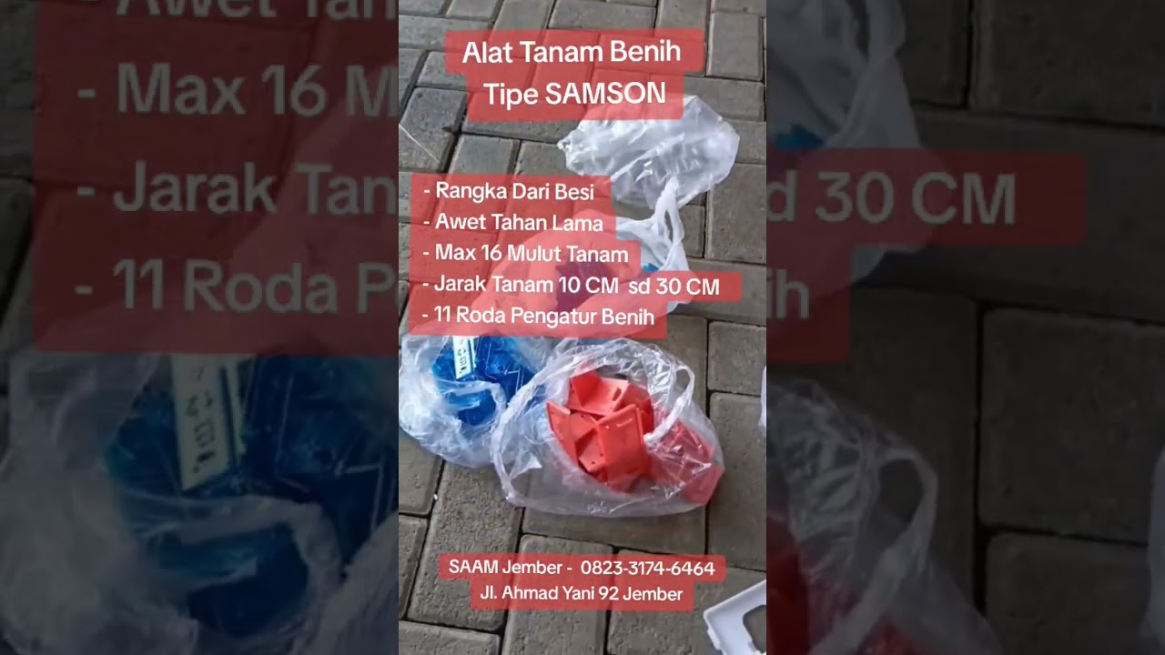 Alat Tanam Dorong untuk ( OKRA - JAGUNG - SORGUM - KEDELAI )  Terkuat Di Indonesia - Tipe Samson