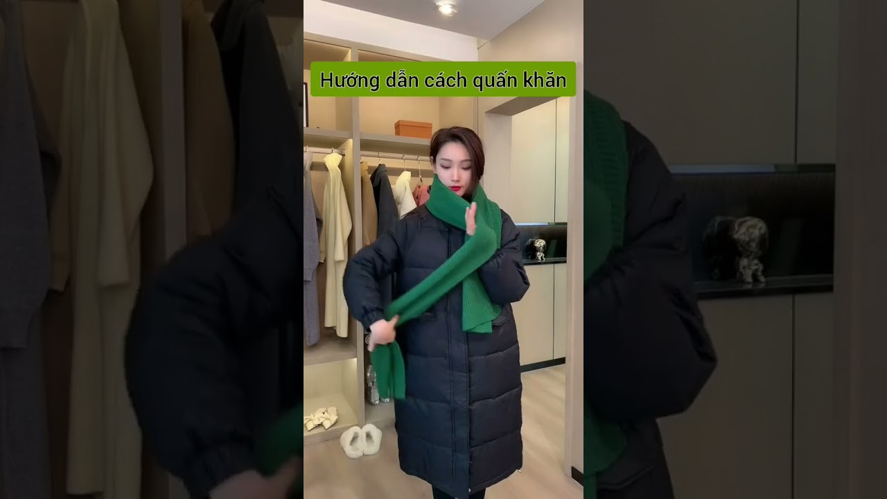 How to tie a beautiful and stylish scarf// C&aacute;ch Thắt Khăn Qu&agrave;ng Cổ D&agrave;i Đẹp v&agrave; Phong C&aacute;ch