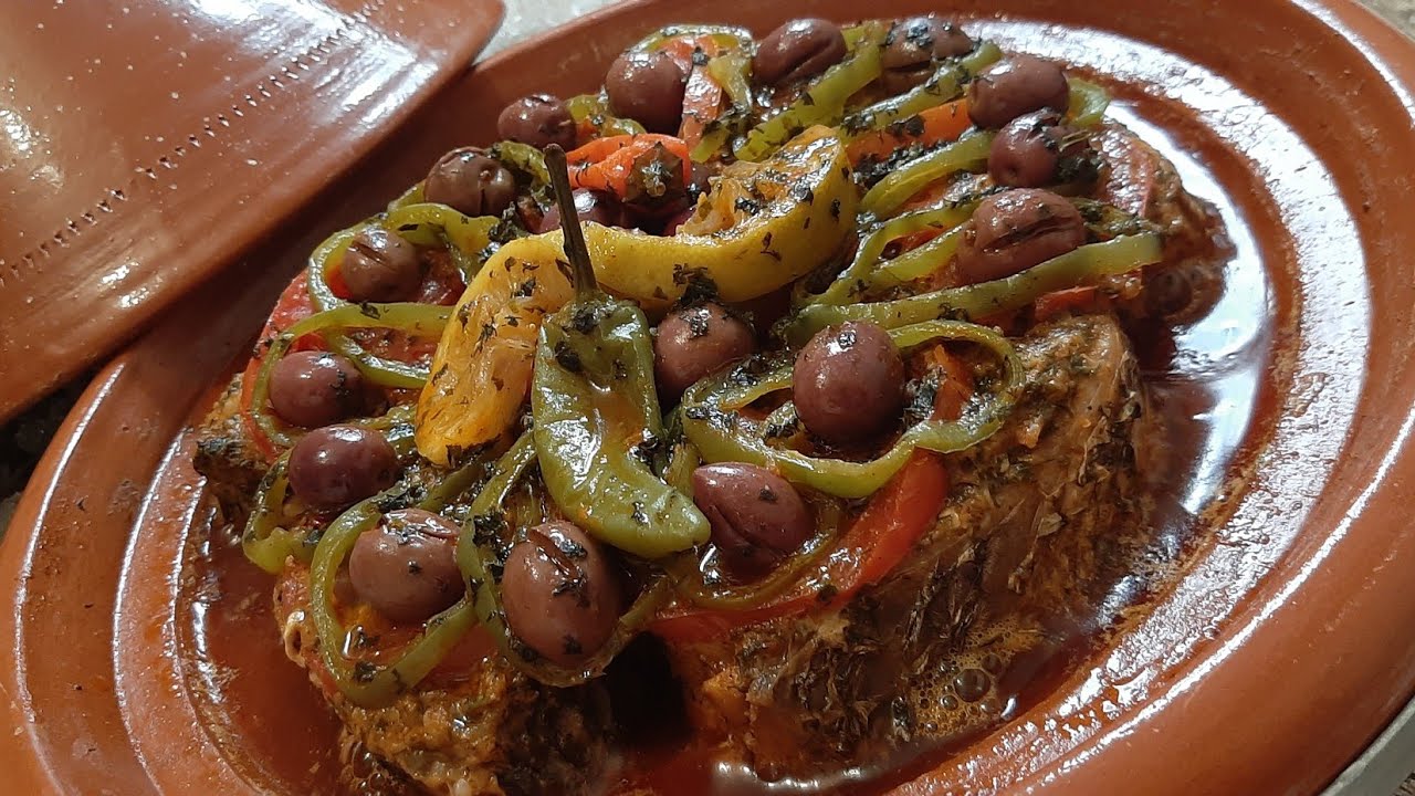 طاجين سوسي بالحوت "القرب" 🐟 بالشرمولة والخضر على حقو وطريقو وبطريقة سهلة ومبسطة والمذااااق ياسلام 👆😋