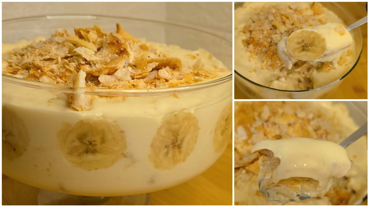 حلى كاسترد الموز Banana custard dessert🍌✨️