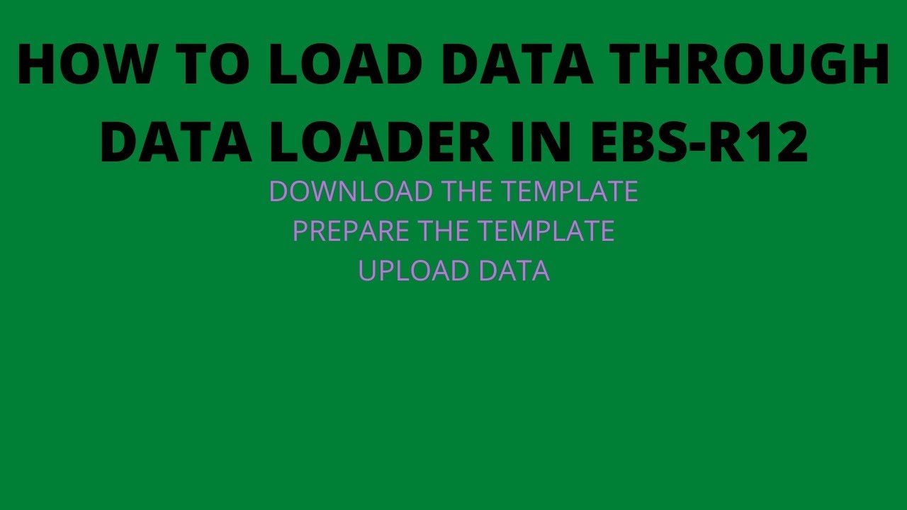 How to load data in oracle EBS  with Data Loader tool|Oracle Finance|Chart of Account in GL