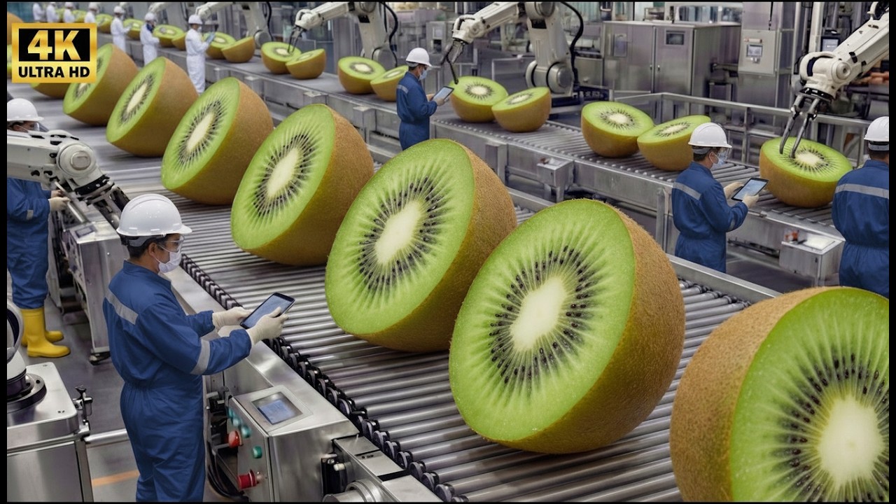 Inside a High-Tech Kiwi Factory &ndash; From Orchard to Perfect Slices (Full Process)