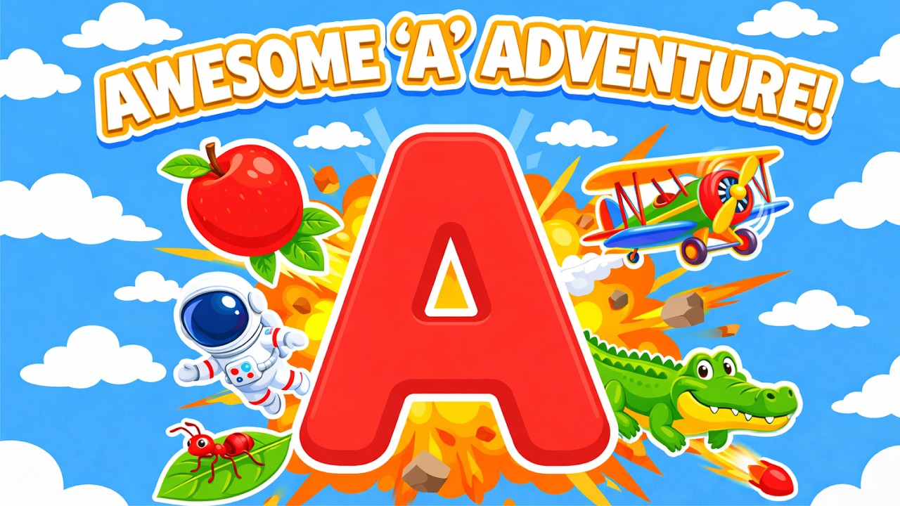 Learn the Alphabet! | The Letter A Song & Rhymes for Kids | Playful Learning