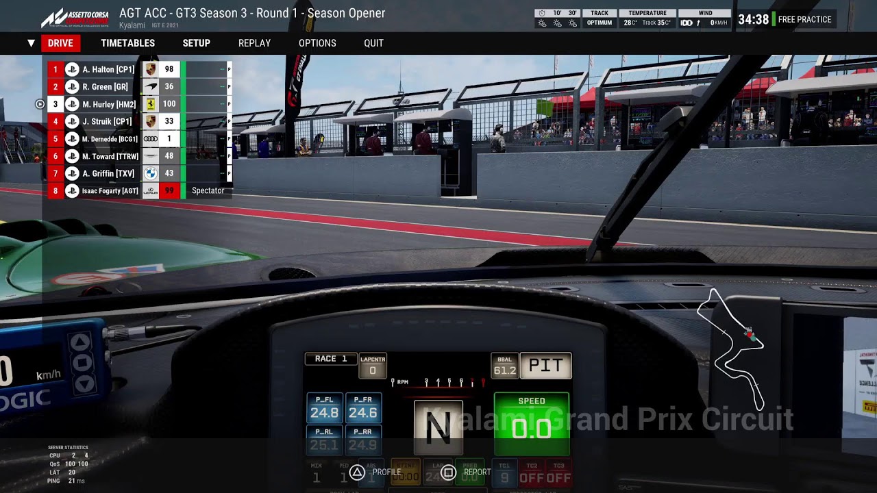 AGT PS5 Round 1 Season 3 Kyalami GT3 2026 Season Opener