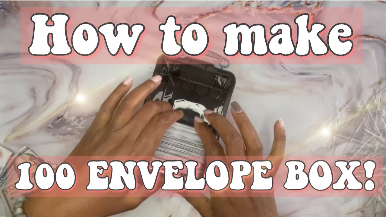 HOW TO MAKE A 100 ENVELOPE SAVINGS CHALLENGE BOX! HOW TO LAMINATE USING AN IRON!