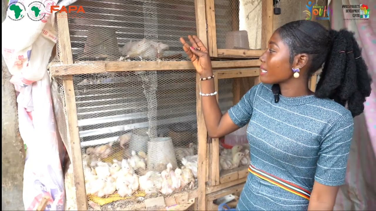SYMUF cohort 3 beneficiary, giving an overview of her training experience in APDC.