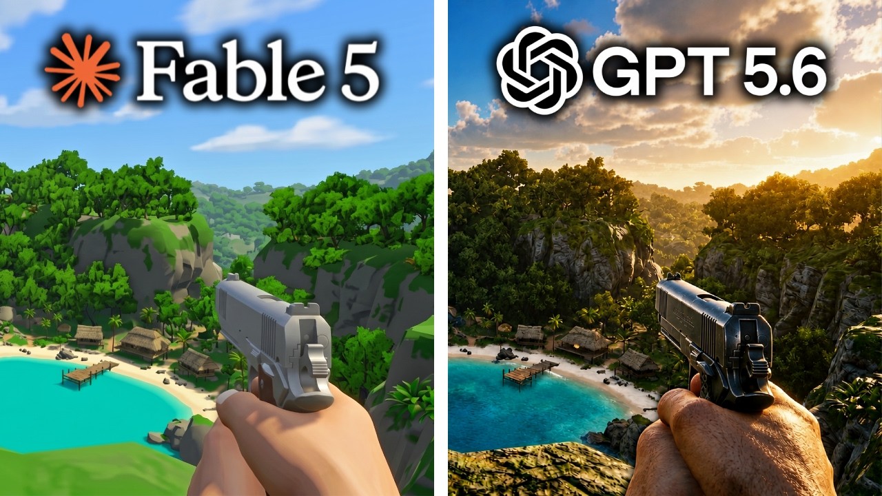 Fable 5 против GPT 5.6: создание шутера с открытым миром