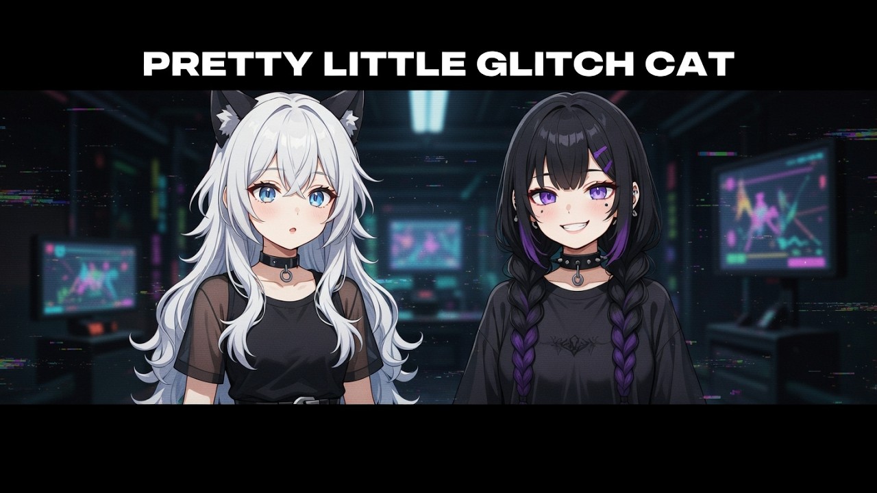 Pretty Little Glitch Cat | E-Va Tribute to Lusty Lynx 💜💚🖤🤍