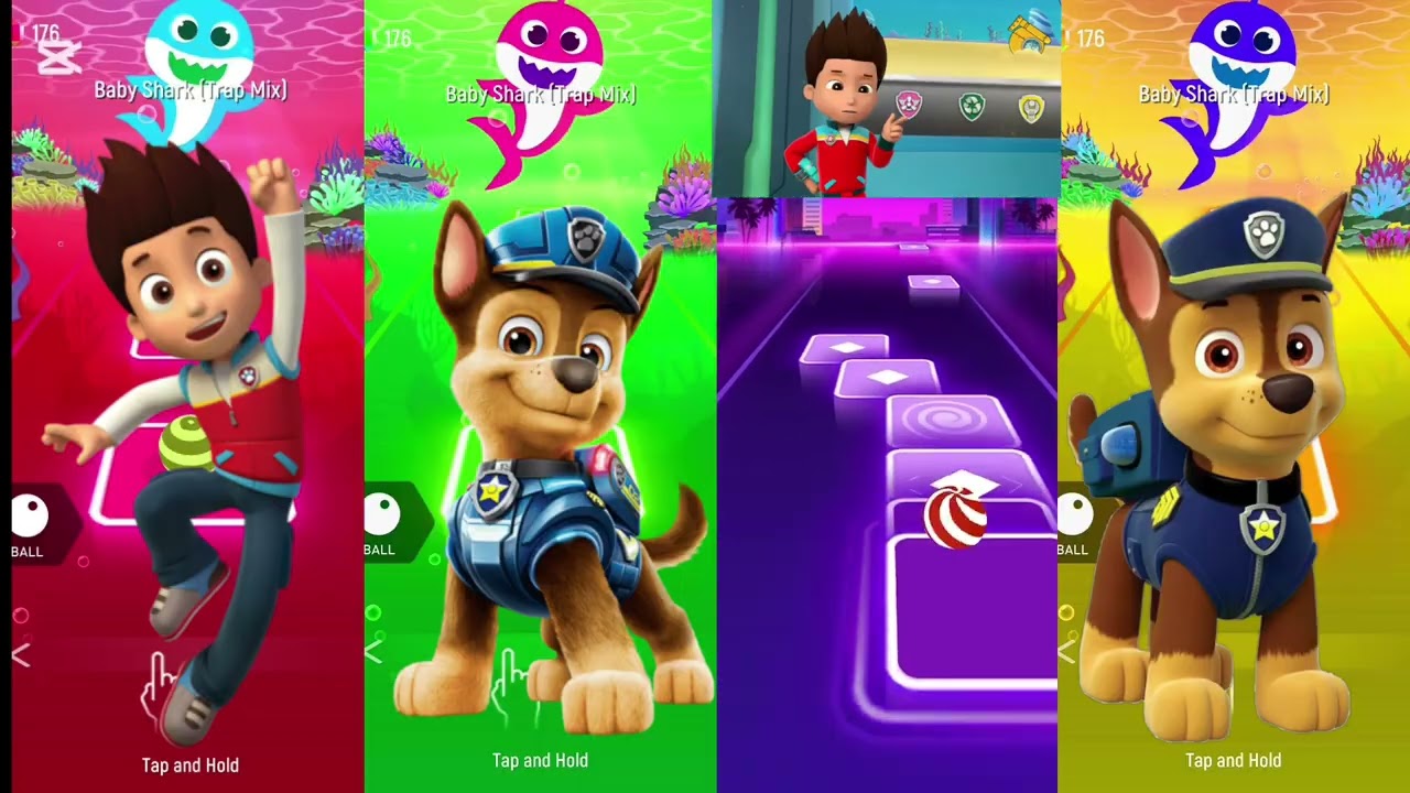 Paw Patrol × Baby Shark – Rainbow Hop Adventure