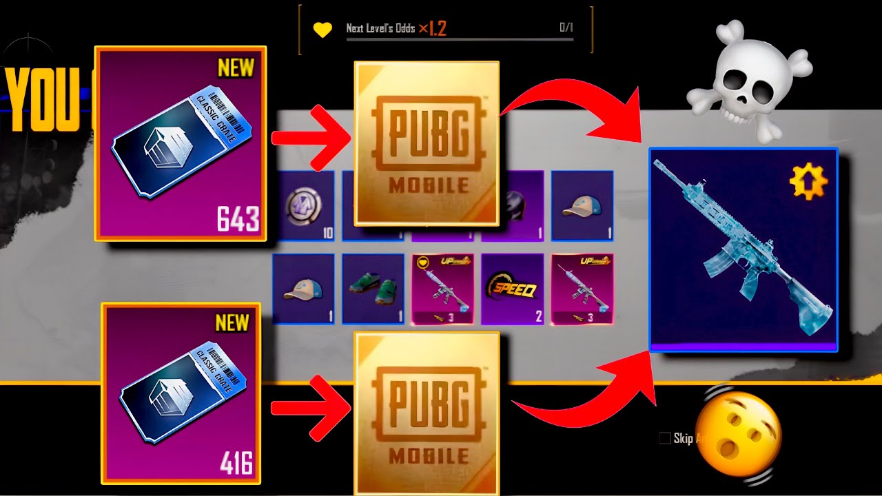New 1000+Classic Crates Opening M416 glacier In 2 accounts/new premium crate opening pubg mobile 🫨🫵😂