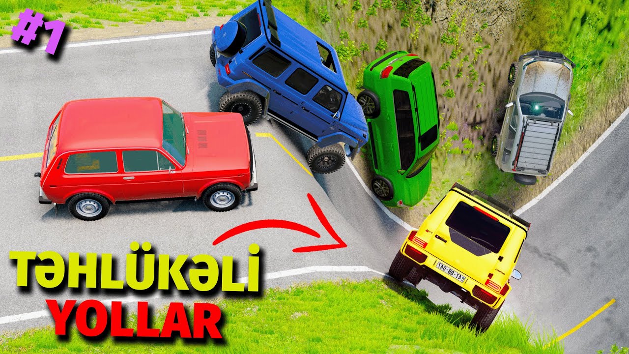 Təhlükədə Olan Maşınlar - Lada Niva, Niva Travel, G63 Qalik, Tayota | BeamNG.Drive  #sahmarehmedov