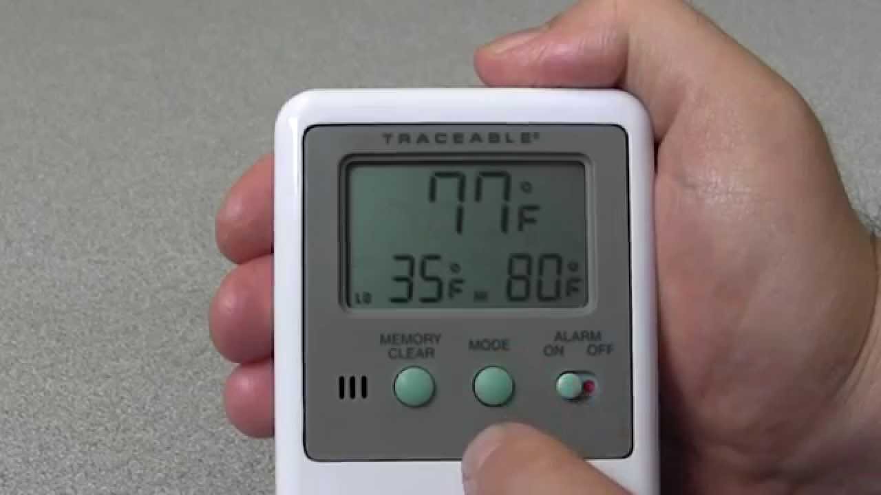 How to adjust alarm settings and clear temp readings on Traceable Memory Monitoring Thermometers