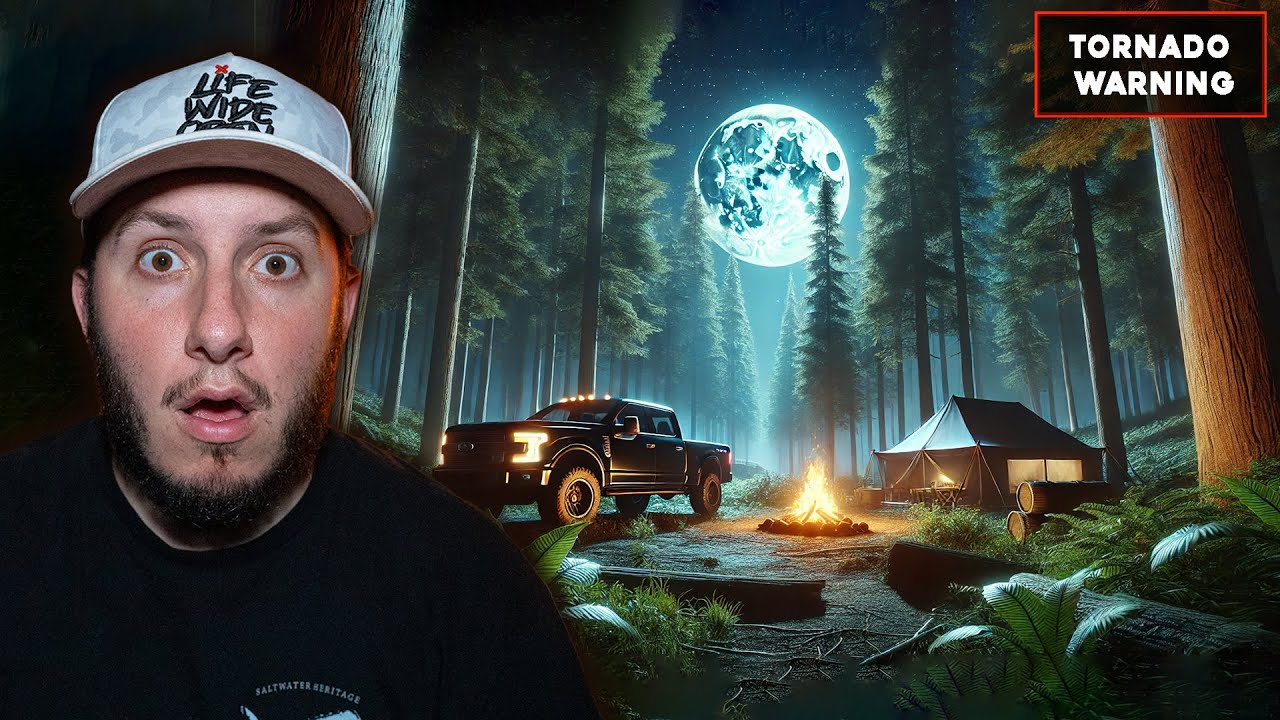 TERRIFYING CAMPING EXPERIENCE DURING A TORNADO! SCARIEST NIGHT EVER!