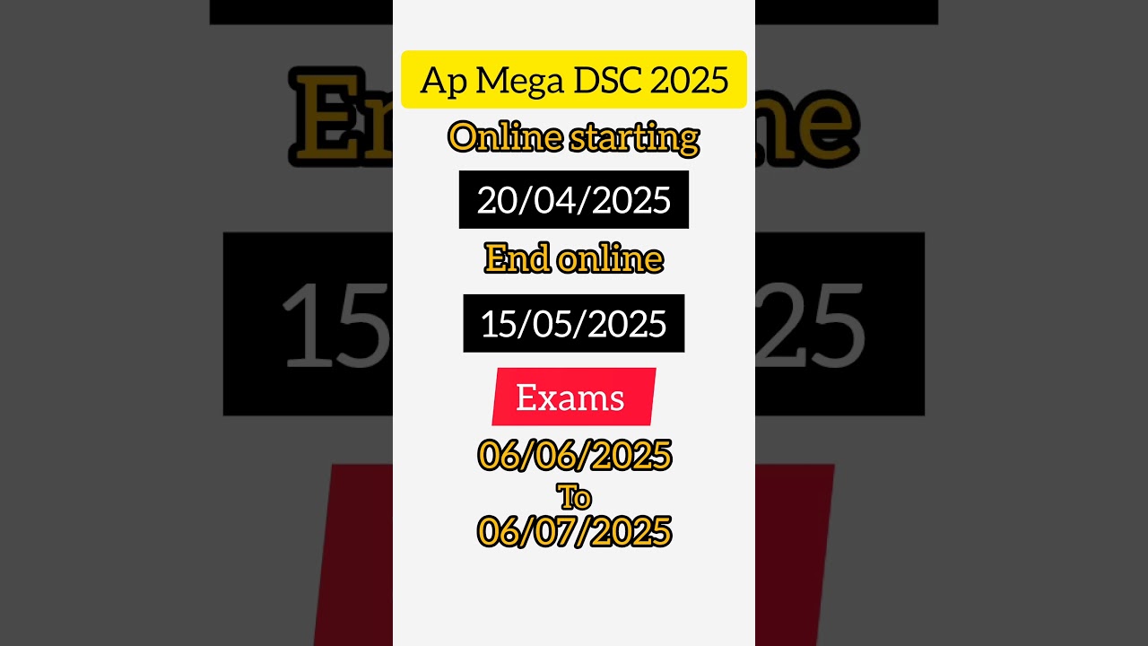 AP Mega DSC 2025 applications starting#dsc #teaching #job #jobs #apdsc