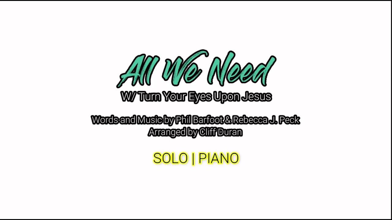 All We Need (Turn Your Eyes Upon Jesus) | Solo | Vocal Guide by Sis. Angeline Juanilllo