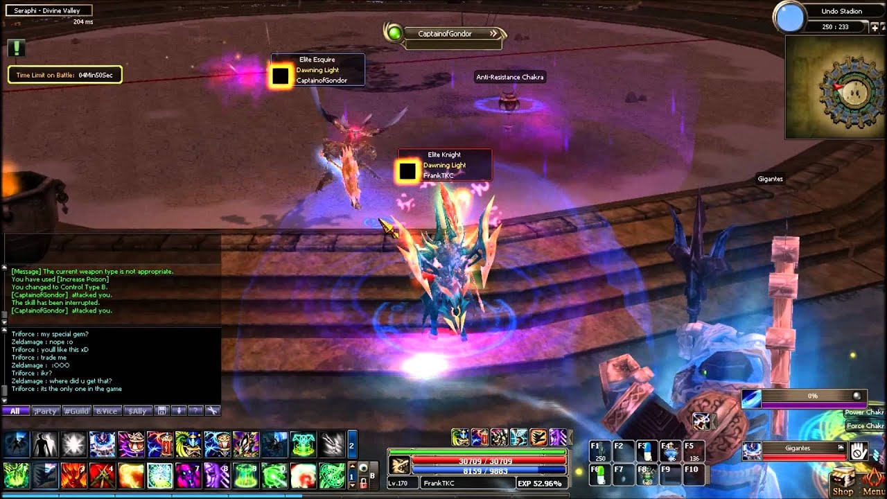 Dekaron PVPs (Staff Summoner VS. 2h Azure Knight)