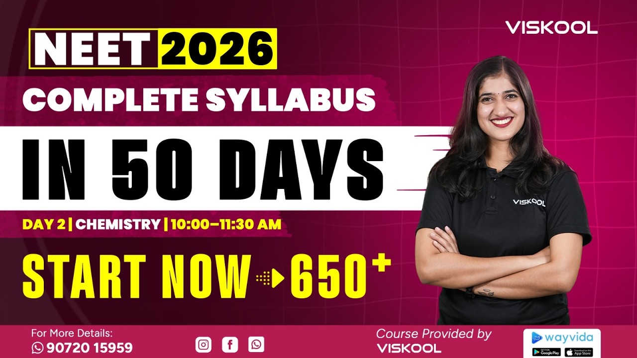 Some Basic Concepts of Chemistry part 1 | Day 2 - 50 Day NEET Crash Course | Chemistry NEET 2026
