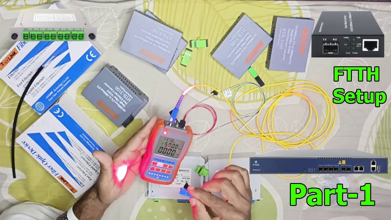 FTTH Network Setup for beginners | FTTH Network Setup Step by Step  Part-1 | FTTH